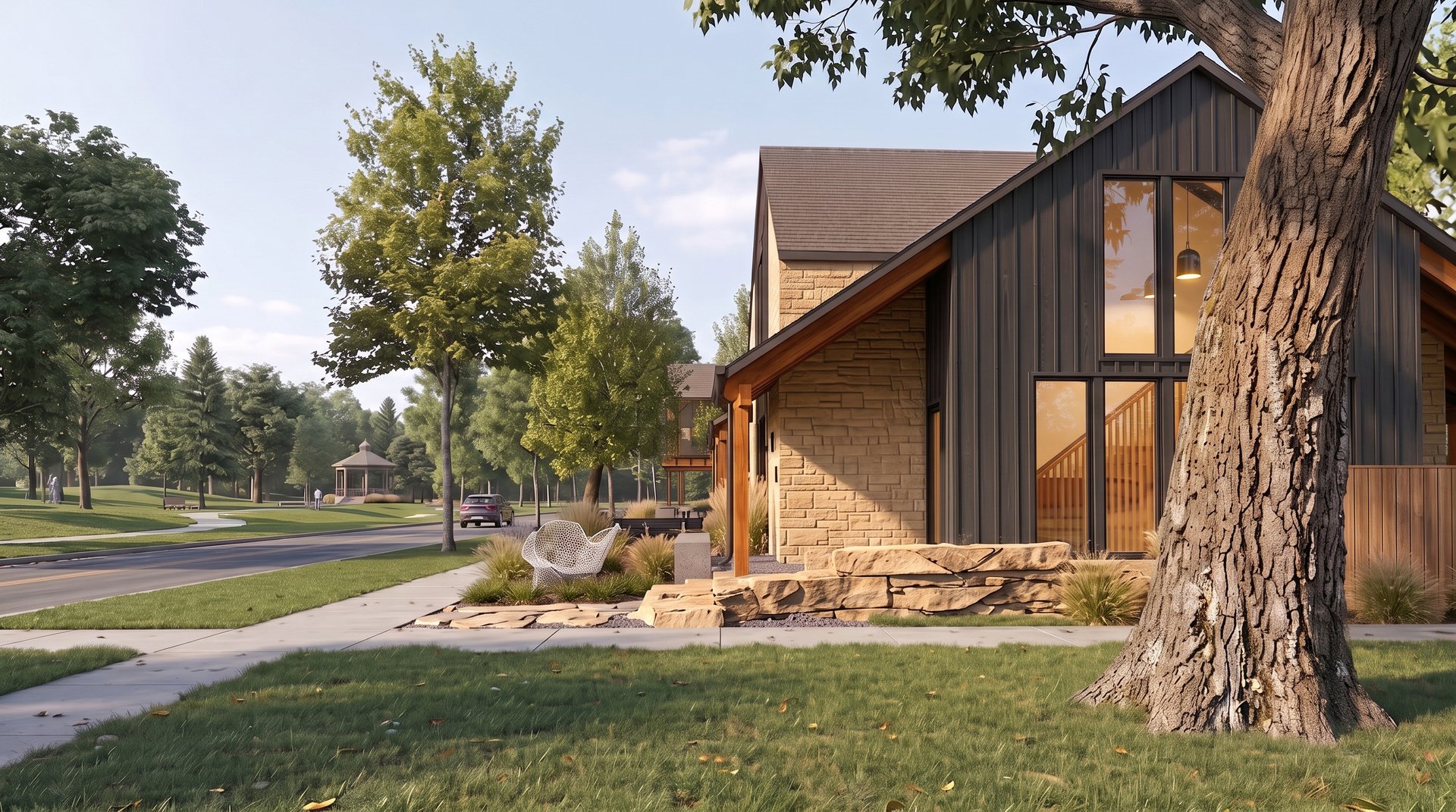 300 North 11th Avenue — corner lot exterior facing the park
